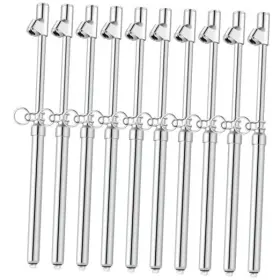 Q0056 Affbei 10 Pack Silver Dual Head Tire Pressure Gauge Heavy Duty Air