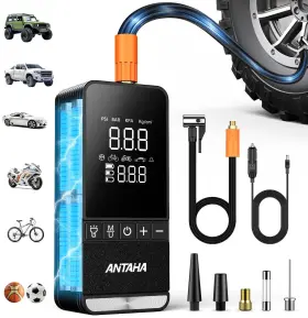 Antaha 977254905334 Tire Inflator Portable Air Compressor 150 Psi Smart Pump For Car Tires W