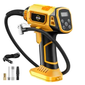 Bjscqb-240813 Apatb Cordless Tire Inflator Air Compressor For Dewalt 20v Max Battery 150psi Porta