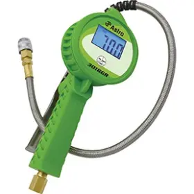 Ast-3018gr Astro Pneumatic Tool Digital Tire Inflator With Stainless Steel Hose And Push-lock Coupler Chuck - Green
