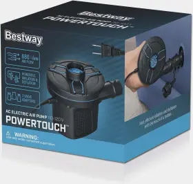 62253e Bestway Ac Electric Air Pump Powertouch Inflate Beds Pool Toys And More 110-120v