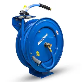 Bbrhd3850 Blubird 18ga. Retractable Hose Reel With 3/8 Inch X 50ft Air 12 Po