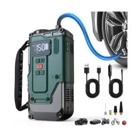 Hs-a-02 Bofekte Cordless Tire Inflator Portable Air Compressor - 8000mah And 12v Dc Dual Power