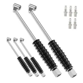 Bogerdack Ep-345s Pcs 1/4 Inch Fnpt Silver Extended Reach Dual Head Air Chuck 2-way Connection 5