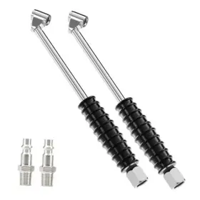 Bogerdack Ep-345ss Pcs 1/4 Inch Fnpt Silver Extended Reach Dual Head Air Chuck-way Connection 2