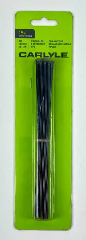 Carlyle 664766811234 Air Needle Scaler Set 7in 19 Pieces Heavy Duty Rust Removal
