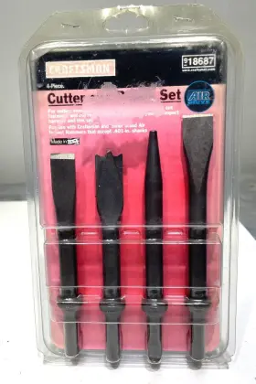 918687 Craftsman 4 Piece Chisel Cutter/punch Set For Pneumatic Impact Hammer
