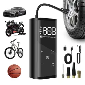 Decunir 808489984166 Tire Inflator Portable Air Compressor Pump For Car Tires With Pr