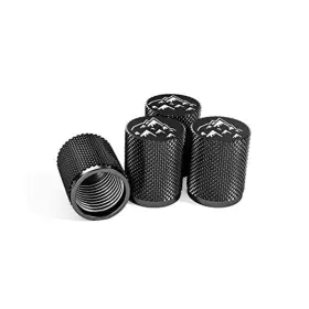 7855bl-adventure Divoti Inc. Adventure Mountain Tire Air Valve Caps Precision Cnc Black-adventure