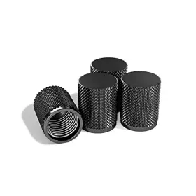 7855bl Divoti Inc. Precision Cnc Machined Stainless Steel Tire Air Valve Caps Wheel Tyre Black