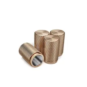 Sh7854rg Divoti Inc. Precision Cnc Machined Stainless Steel Extended Knurled Tire Air Rose Gold