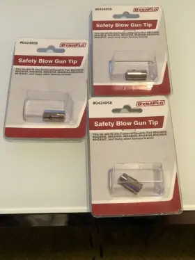 0424958 Dynaflo Fastenal - Safety Blow Gun Tip 3 Packs Of 1 -new D
