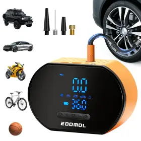 Edomol 724990851113 Tire Inflator Portable Air Compressor 150psi Car Tires Pump With Digital