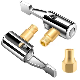 13b1446 Evoultes All Metal Lock On Air Chuck Tire Inflator Nozzle With Female Adapter Locking
