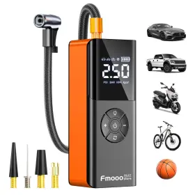 Fmooostore Ps-217 Tire Inflator Portable Air Compressor 160psi Dual Power 6000mah Cordless