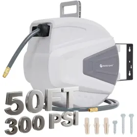 G Good Gain 974007273207 Air Hose Reel Retractable 3/8 In X 50 Ft Hybrid Polymer Air