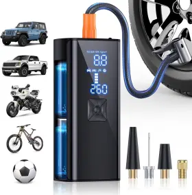 Gjosyoi 760646821437 Fast Tire Inflator 180psi Portable Air Pump With Pressure Gauge 25000mah Battery