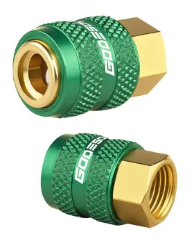 Godeson A61-3go Locking Air Chuck Open-flow 1/4 Inch Fnpt Tire Inflator Nozzle For C