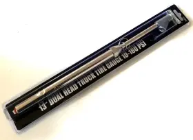 10552 Grip Straight/dual Head 13 Inch Long Truck Tire Air Pressure Gauge 10-160psi