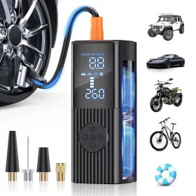 P015 Hafuloky Tire Inflator Portable Air Compressor 180psi Cordless Pump For Car Tires