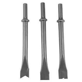 Hilitand 748018203685 3pcs Air Hammer Chisels Set Extra Long Round Shank Pneumatic Bit