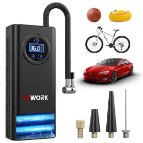Ap001 Hiwork Air Compressor Tire Inflator Portable Pump 150 Psi For Car Tires Bikes B