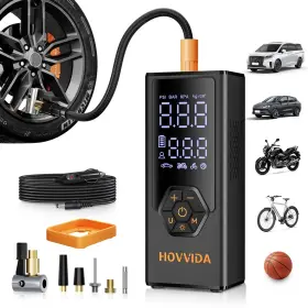 Hovvida Am41j3 Tire Inflator Portable Air Compressor Pump For Car Tires 7800 Mah Batte