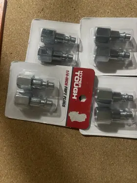 12-235-2ht Hyper Tough 8 Pack 1/4 Inch Fnpt Plugs Female Air Compressor Tool Accessory