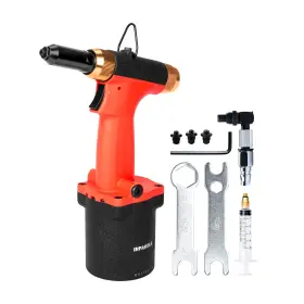 Art-20-red Inpanols Pneumatic Pop Riveter Gun Hydraulic Air Rivet Tool Kit With 3/32 And 1/8 5/32