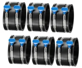 Mdcs-012 Jianbenkj 4 Inch Dust Control Flex Cuff With Hose Clamps Collection 6pk