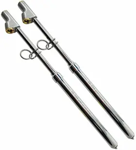 23-402 Jon Mfb 23-402- Heavy Duty Air Pressure Gauge Straight Foot Dual Head 10-150 Psi Tire