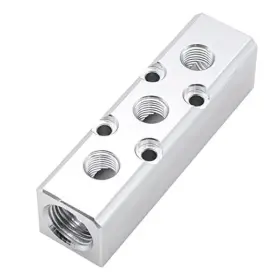 Hf-0028 Juxiang Air Manifold 3 Way 5 Port Compressor 1pcs Silver