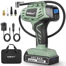 Bl1015 Kachiari Tire Inflator Portable Air Compressor 20v Cordless Car Pump Rechargeab