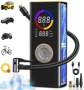 5646 Kiair Tire Inflator Portable Air Compressor 150 Psi Cordless Pump For Car