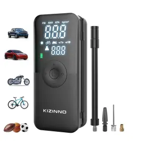 T3s-01 Kizinno Tire Inflator Portable Air Compressor - Faster Inflation 150psi Cordless