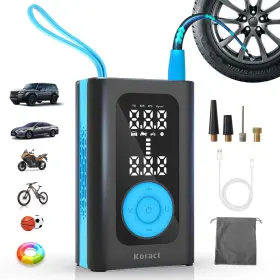 Ca-cqb-01 Koract Tire Inflator Portable Air Compressor For Car Tires - 150psi Cordless Pum