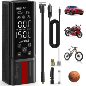 Vhep01-mx-b Lamicall Tire Inflator Portable Air Compressor - 150 Psi Cordless Car Pum