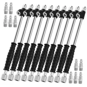 Fl-lanties-2563 Lanties 10 Pack 12 Inch Extended Reach Dual Head Air Chuck 1/4 Fnpt 2-way Connection