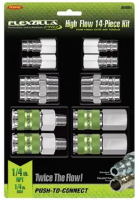 A53458fz Legacy Manufacturing 45 14 Pc Flexzilla Pro High Flow Coupler And Plug Kit