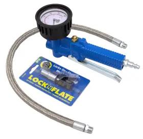 Locknflate 810102950628 Analog Tire Pressure Inflator/deflator Gauge