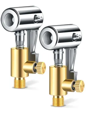 Ltac115a Lumiteco 649226714348 All Metal Lock On Air Chuck Tire Inflator Hose Nozzle Adapter 8mm Locking Ti