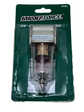 Masterforce 207-4647 Tools 1/4 Inch Mini Air Filter