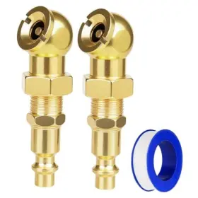 N66952 Neataby 2 Pcs Ball Foot Air Chucks 1/4 Inch Fnpt Portable Closed Flow Tire Chuck With