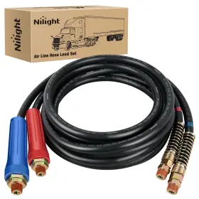 Nilight 840323918237 12 Ft Air Line Hose Assembly Rubber With 1/2 Inch Npt Swivel Fitting Stra