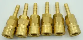 Nitto Kohki 20sh Lot Of 6 Coupling Hi Cupla Brass New Unused