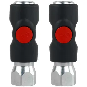 Usi061203 Prevost 684659121424 2 Push Button Automotive Style Truflate Air Coupler 1/2 Inch Npt