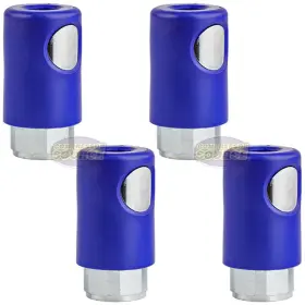 Irc061201 Prevost 1/4 Inch Fnpt Air Plug Coupler High Quality Blue 4 Pack Accessory