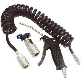 01633-q2-abg Qolekog Air Blow Gun Kit With 8mm Od 16ft Long Pu Coil Hose Duster K