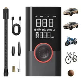Cq006 Reboostfast Tire Inflator Portable Air Compressor 150psi Cordless Pump With Digital P
