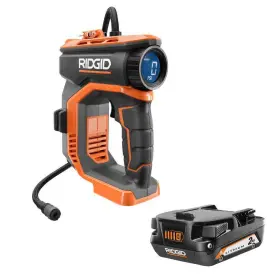 R87044-ac8400802 Ridgid Cordless Digital Inflator With 18v 2.0 Ah Li-ion Battery Lock-on Switch